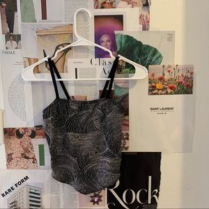 black glitter tank top